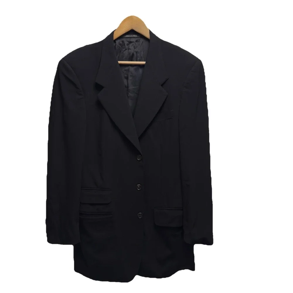 Gucci Men's Size 40 3-Button Black Sport Coat Blazer Jacket Excellent Condition